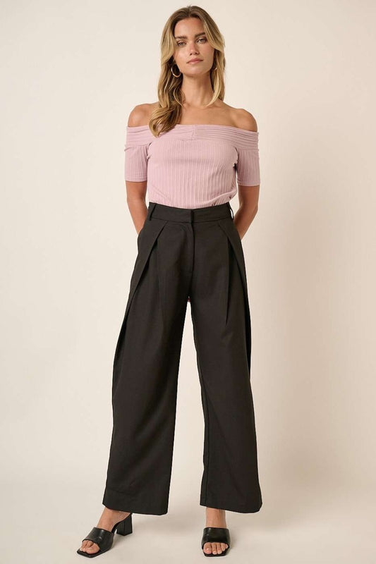 Pleated High Waisted Pants