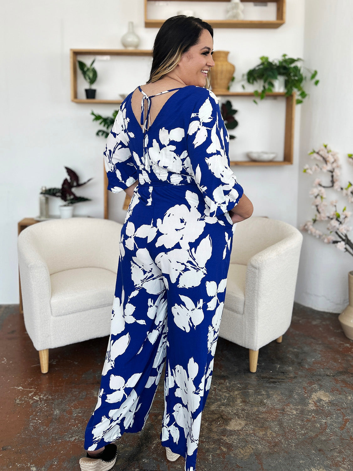 Printed Wide Leg Jumpsuit