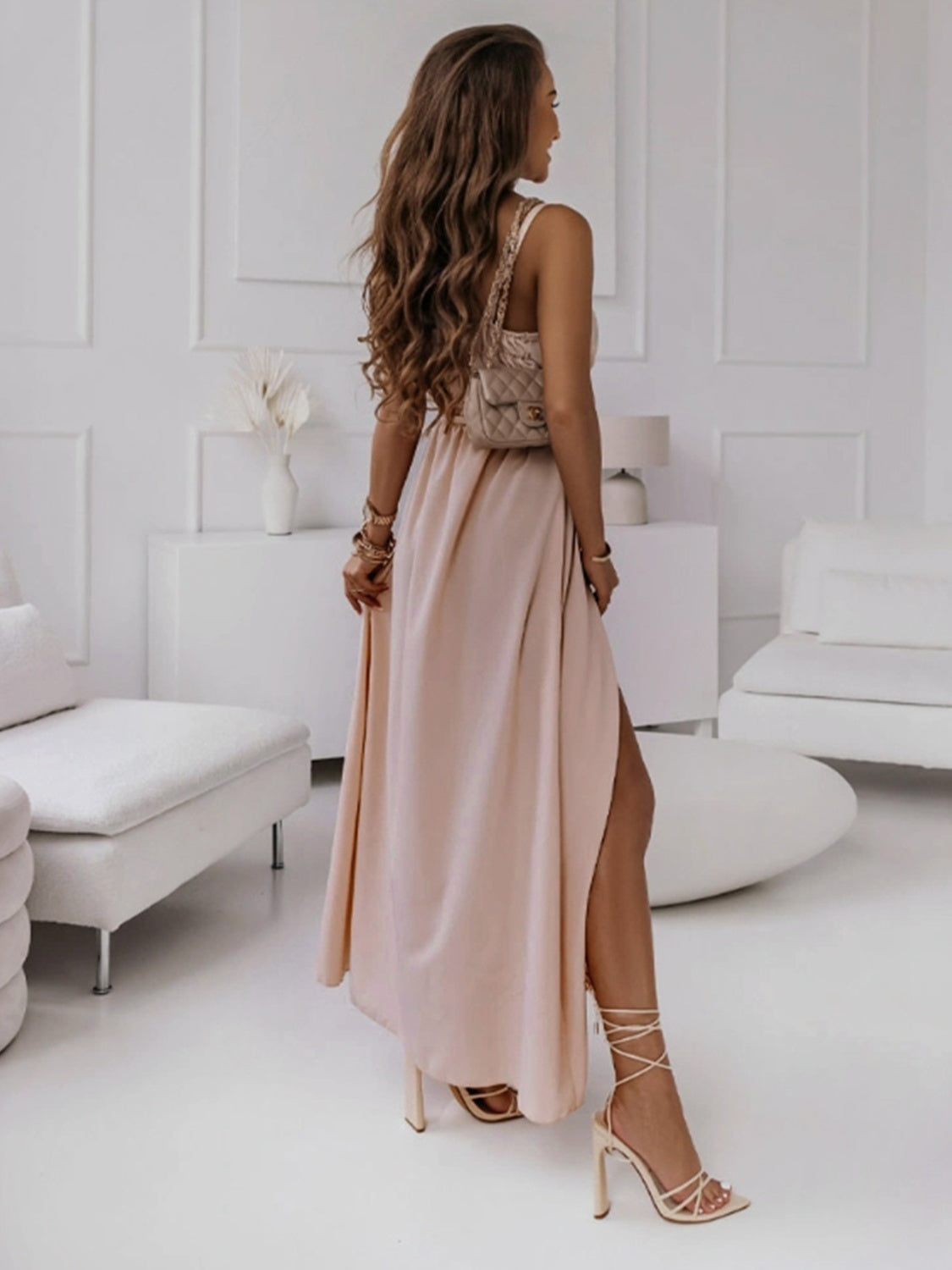 Tied Sleeveless Cami Dress