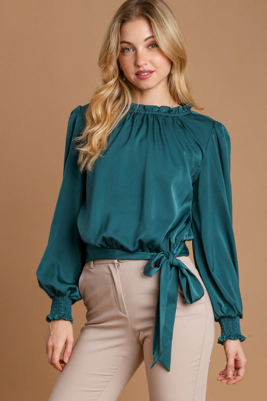 Frill Tied Hem Blouse