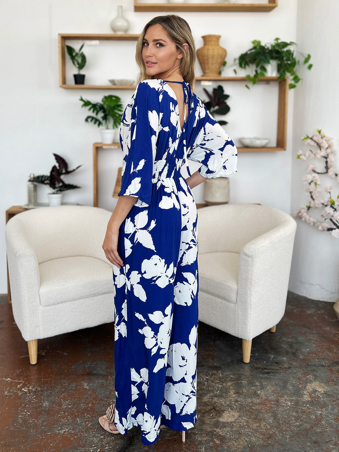 Printed Wide Leg Jumpsuit