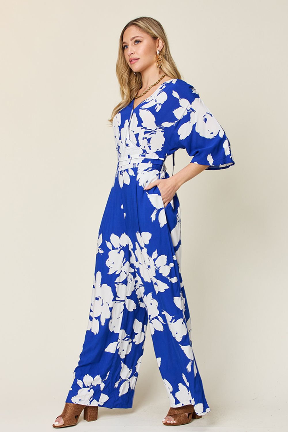 Printed Wide Leg Jumpsuit