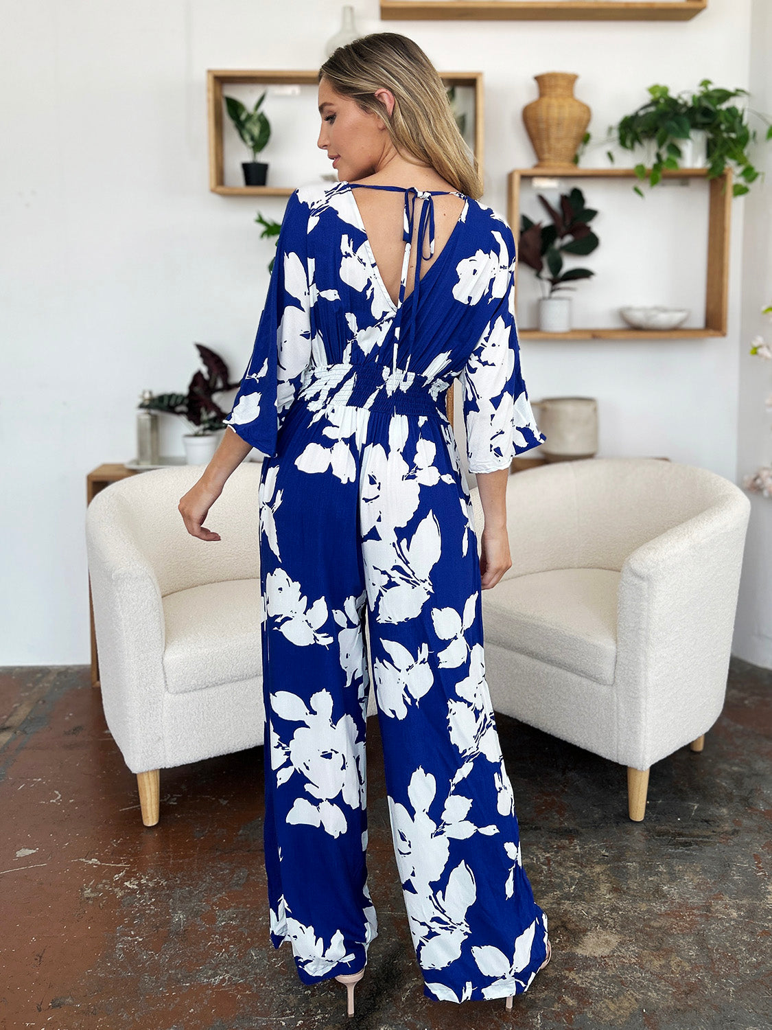 Printed Wide Leg Jumpsuit