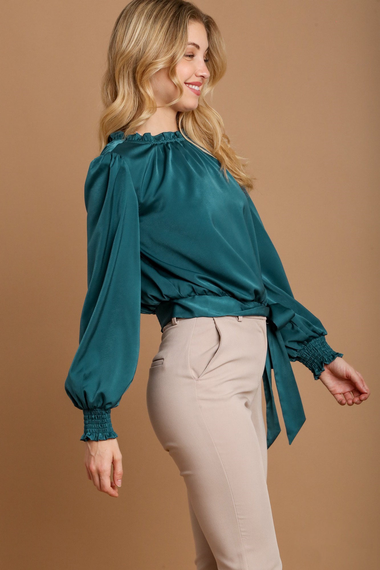 Frill Tied Hem Blouse