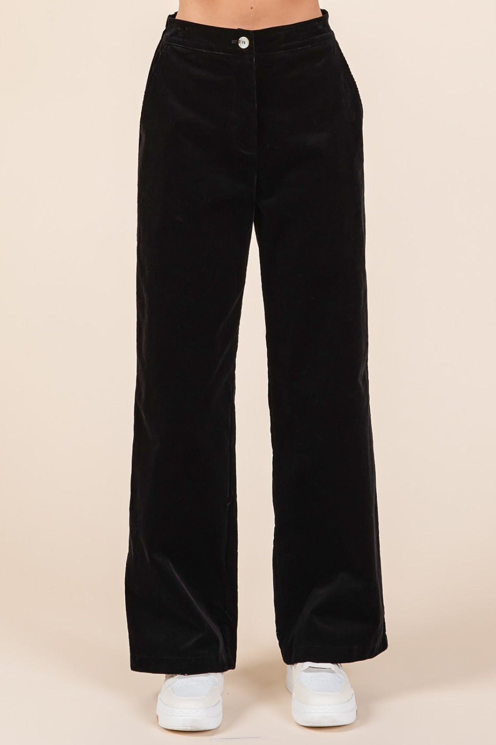 Corduroy Elastic Waist Pants