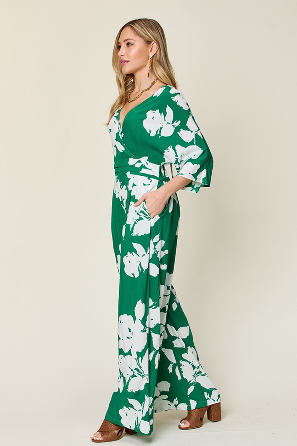 Printed Wide Leg Jumpsuit