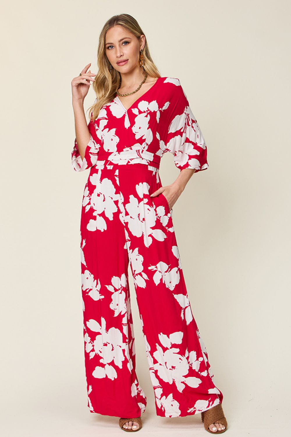 Printed Wide Leg Jumpsuit