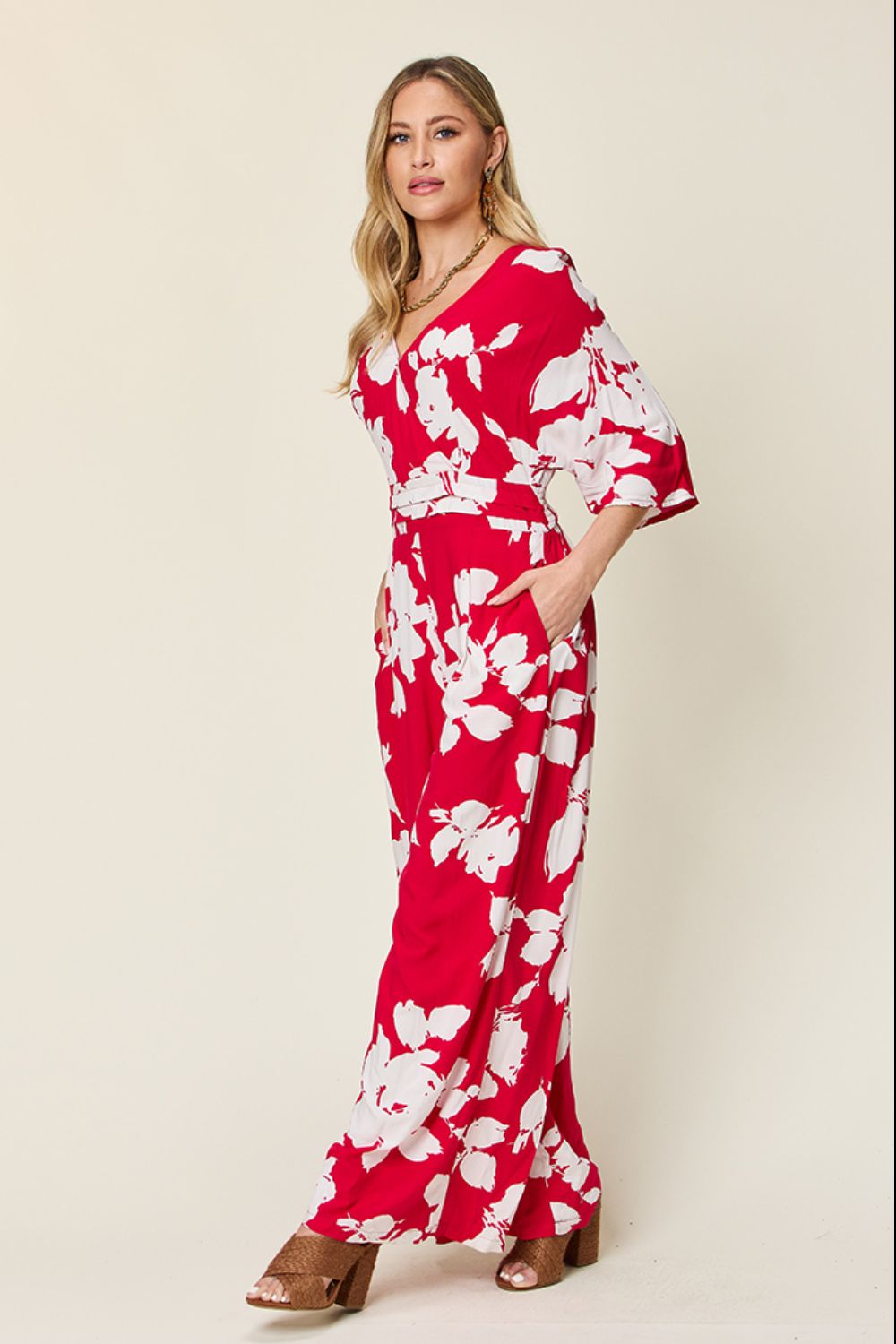 Printed Wide Leg Jumpsuit